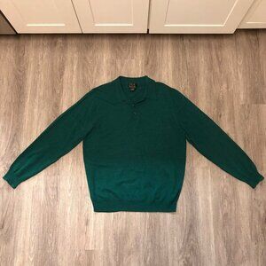 Jos. A. Bank Classic Collection Polo Sweater 100% Merino Wool Men’s Size Large